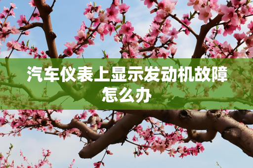 汽车仪表上显示发动机故障怎么办