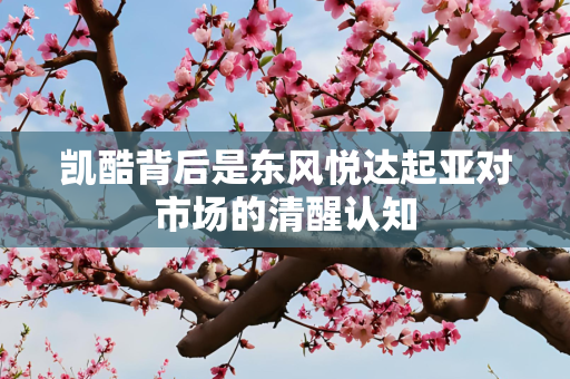 凯酷背后是东风悦达起亚对市场的清醒认知
