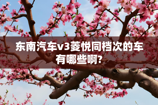 东南汽车v3菱悦同档次的车有哪些啊?