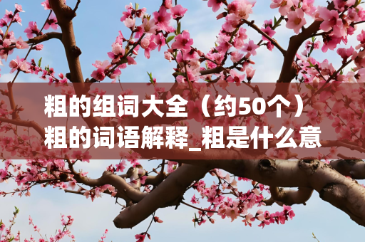 粗的组词大全（约50个） 粗的词语解释_粗是什么意思？