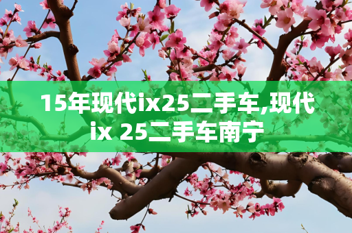 15年现代ix25二手车,现代ix 25二手车南宁