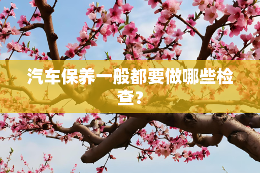 汽车保养一般都要做哪些检查？