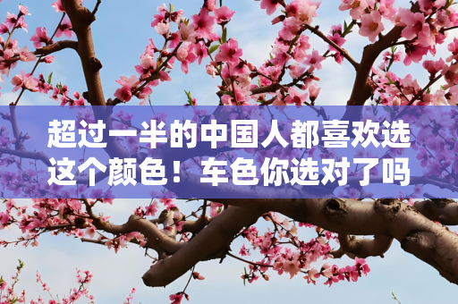 超过一半的中国人都喜欢选这个颜色！车色你选对了吗？