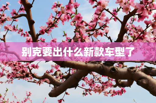 别克要出什么新款车型了