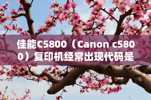 佳能C5800（Canon c5800）复印机经常出现代码是怎么回事