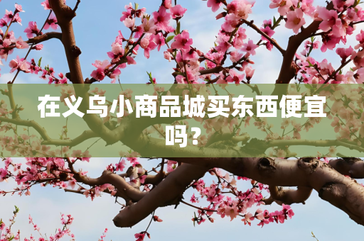 在义乌小商品城买东西便宜吗？