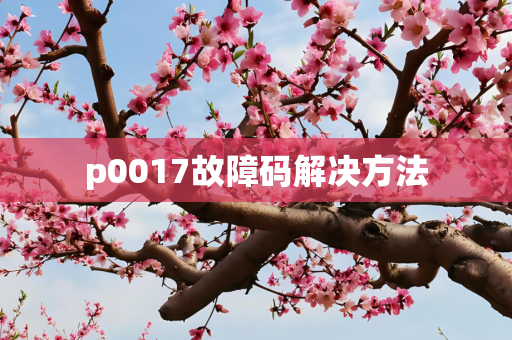 p0017故障码解决方法
