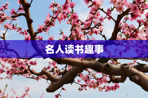 名人读书趣事