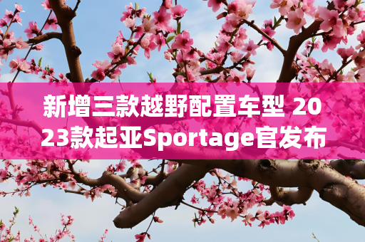 新增三款越野配置车型 2023款起亚Sportage官发布