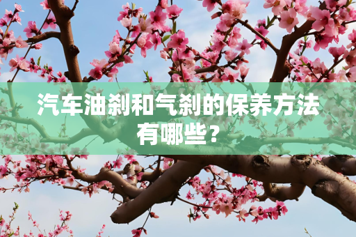 汽车油刹和气刹的保养方法有哪些？