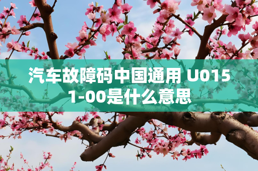 汽车故障码中国通用 U0151-00是什么意思