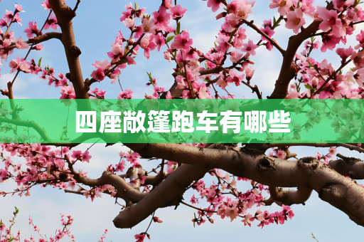 四座敞篷跑车有哪些