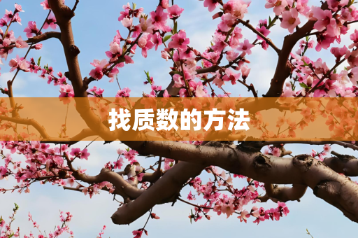 找质数的方法
