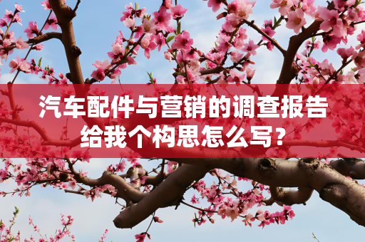 汽车配件与营销的调查报告给我个构思怎么写？