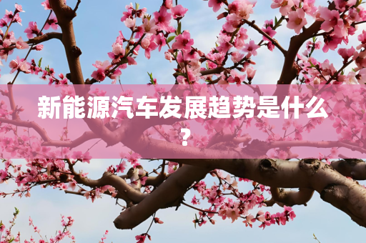 新能源汽车发展趋势是什么？