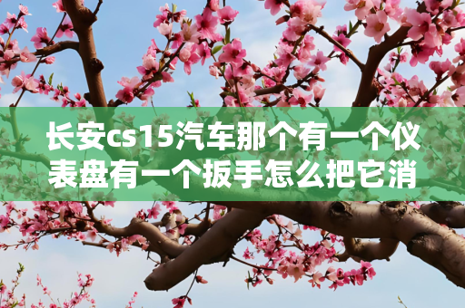 长安cs15汽车那个有一个仪表盘有一个扳手怎么把它消除
