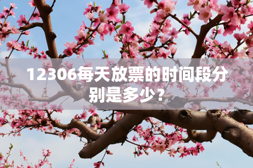 12306每天放票的时间段分别是多少？