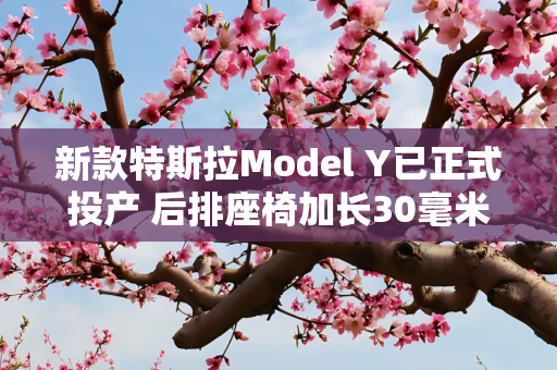 新款特斯拉Model Y已正式投产 后排座椅加长30毫米