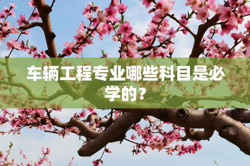 车辆工程专业哪些科目是必学的？