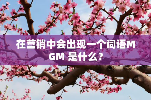 在营销中会出现一个词语MGM 是什么？