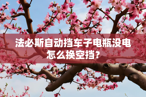 法必斯自动挡车子电瓶没电怎么换空挡？