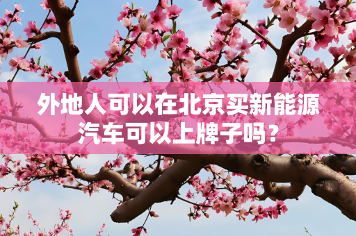 外地人可以在北京买新能源汽车可以上牌子吗？
