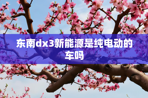 东南dx3新能源是纯电动的车吗