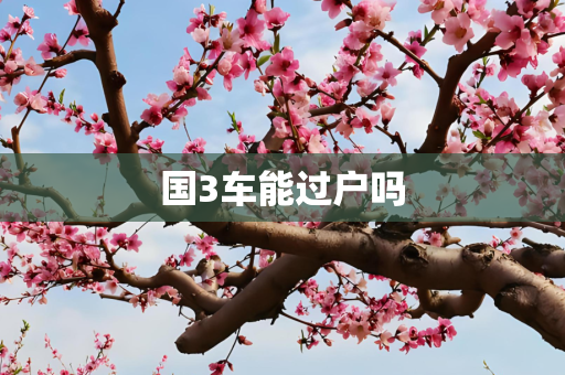 国3车能过户吗