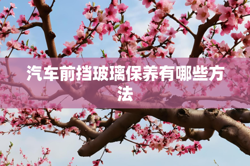 汽车前挡玻璃保养有哪些方法