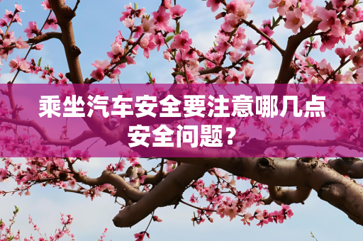 乘坐汽车安全要注意哪几点安全问题？