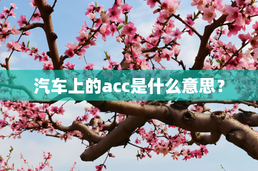 汽车上的acc是什么意思？