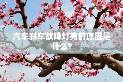 汽车刹车故障灯亮的原因是什么?