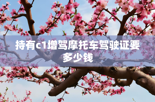 持有c1增驾摩托车驾驶证要多少钱