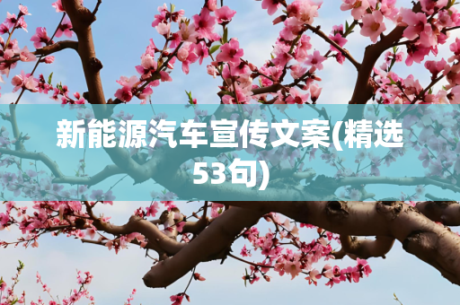 新能源汽车宣传文案(精选53句)