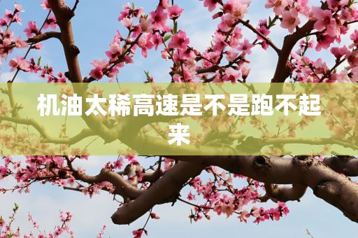 机油太稀高速是不是跑不起来