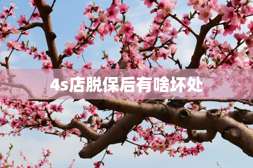 4s店脱保后有啥坏处