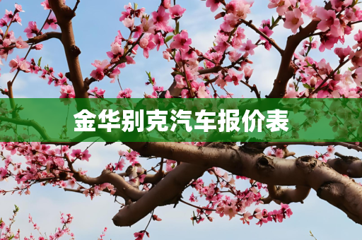 金华别克汽车报价表