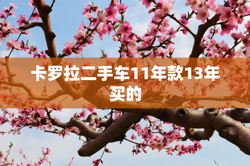 卡罗拉二手车11年款13年买的