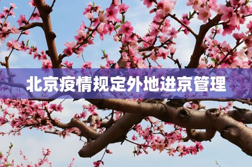 北京疫情规定外地进京管理