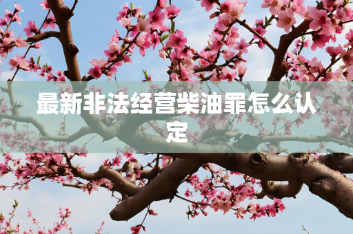 最新非法经营柴油罪怎么认定