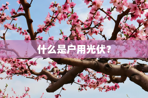 什么是户用光伏？