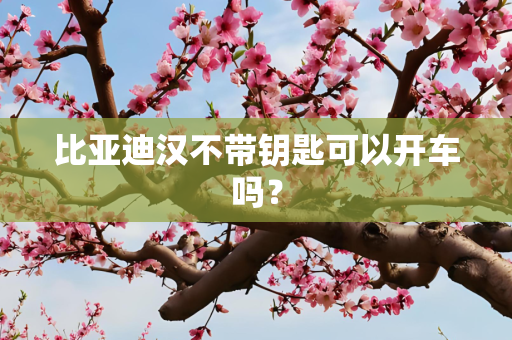 比亚迪汉不带钥匙可以开车吗？