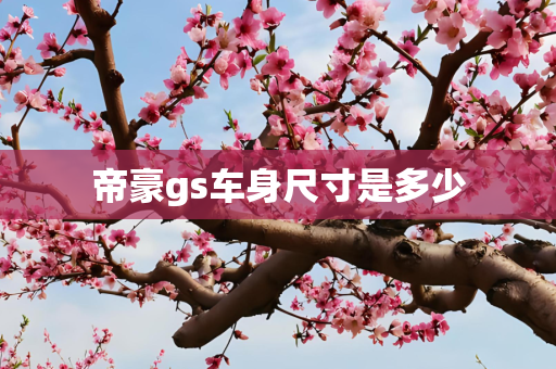 帝豪gs车身尺寸是多少