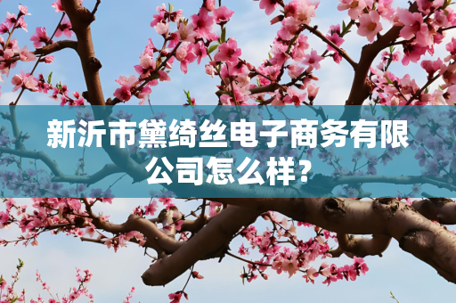 新沂市黛绮丝电子商务有限公司怎么样？