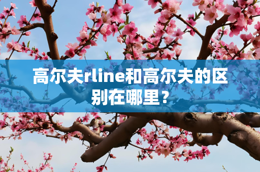 高尔夫rline和高尔夫的区别在哪里？