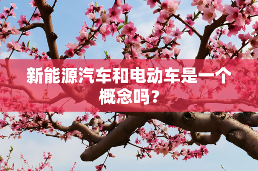 新能源汽车和电动车是一个概念吗？