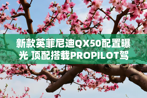 新款英菲尼迪QX50配置曝光 顶配搭载PROPILOT驾驶辅助