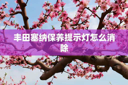 丰田塞纳保养提示灯怎么消除
