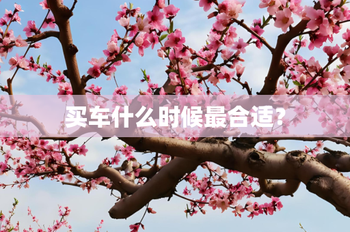 买车什么时候最合适？
