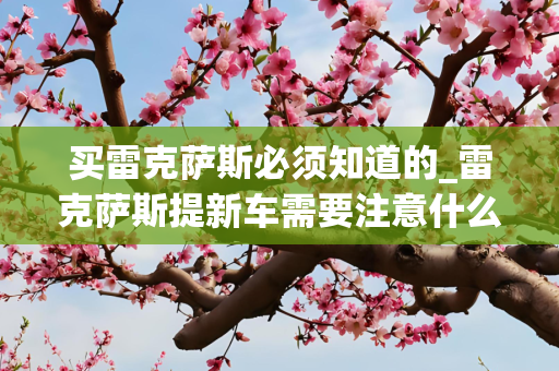 买雷克萨斯必须知道的_雷克萨斯提新车需要注意什么